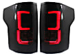 Driver and Passenger Side Tail Lights, with Bulbs, LED, Smoked Lens, Black Interior