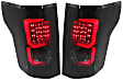 Driver and Passenger Side Tail Lights, with Bulbs, LED, Smoked Lens, Black Interior