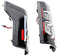 2015-2017 Ford F-150 - Driver and Passenger Side Tail Lights, with Bulbs, LED, Clear Lens, Black Interior