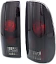 Driver and Passenger Side Tail Light, without Bulb, Halogen, Clear Lens, Black Interior, Styleside