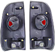Driver and Passenger Side Tail Light, without Bulb, Halogen, Clear Lens, Black Interior, Styleside