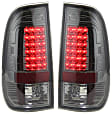 Driver and Passenger Side Tail Light, with Bulbs, LED, Smoked Lens