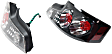 Driver and Passenger Side Tail Light, with Bulbs, Halogen, Clear Lens, Black Interior, Base Model