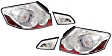 2012 Infiniti G37 X - Driver and Passenger Side Halogen Tail Light, With bulb(s), 4-Door, Sedan, Clear Lens, Chrome Interior