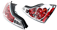 Driver and Passenger Side Tail Light, with Bulbs, Halogen, Clear Lens, Chrome Interior