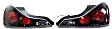 Driver and Passenger Side Tail Light, with Bulbs, Halogen, Clear Lens, Black Interior
