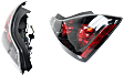 Driver and Passenger Side Tail Light, with Bulbs, Halogen, Clear Lens, Black Interior