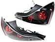 Driver and Passenger Side Tail Light, with Bulbs, Halogen, Clear Lens, Black Interior