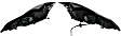 Driver and Passenger Side Tail Light, with Bulbs, Halogen, Clear Lens, Black Interior