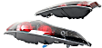 Driver and Passenger Side Tail Light, with Bulbs, Halogen, Clear Lens, Black Interior