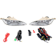Front, Driver and Passenger Side Halogen Fog Light, With bulb(s)