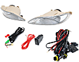 Front, Driver and Passenger Side Halogen Fog Light, With bulb(s)