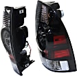 Driver and Passenger Side Tail Light, with Bulbs, LED, Clear Lens, Black Interior