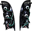Driver and Passenger Side Tail Light, with Bulbs, LED, Clear Lens, Black Interior