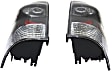 Driver and Passenger Side Tail Light, with Bulbs, LED, Clear Lens, Black Interior
