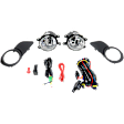 Front, Driver and Passenger Side Halogen Fog Light, With bulb(s)