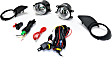 Front, Driver and Passenger Side Halogen Fog Light, With bulb(s)