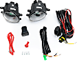 Front, Driver and Passenger Side Halogen Fog Light, With bulb(s)