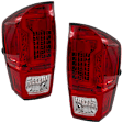 Driver and Passenger Side Tail Light, with Bulbs, Halogen, Clear and Red Lens