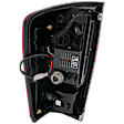 Driver and Passenger Side Tail Light, with Bulbs, Halogen, Clear and Red Lens