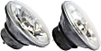 Driver and Passenger Side Headlights, with Bulbs, Halogen, 5 in. Round Conversion Headlights, H5001 Type Upgrade