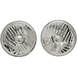 Driver and Passenger Side Headlights, with Bulbs, Halogen, 7 in. Round Conversion Headlights, H6014 Type Upgrade