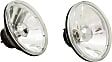 Driver and Passenger Side Headlights, with Bulbs, Halogen, 7 in. Round Conversion Headlights, H6014 Type Upgrade