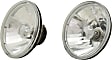 Driver and Passenger Side Headlights, with Bulbs, Halogen, 7 in. Round Conversion Headlights, H6014 Type Upgrade