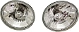 Driver and Passenger Side Headlights, with Bulbs, Halogen, 7 in. Round Conversion Headlights, H6014 Type Upgrade