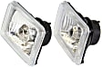 Driver and Passenger Side Headlights, with Bulbs, Halogen, 4 x 6 in. Round Conversion Headlights, H4651 Type Upgrade