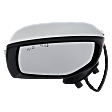 Driver Side Mirror, Power Adjust, Manual Folding, Heated, Chrome, In-housing Signal Light, No Memory, Puddle Light, and Auto-Dimming, With Blind Spot Detection in Glass and Side Object Sensor