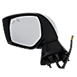 Driver Side Mirror, Power Adjust, Manual Folding, Heated, Chrome, In-housing Signal Light, No Memory, Puddle Light, and Auto-Dimming, With Blind Spot Detection in Glass and Side Object Sensor