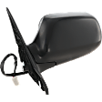 Driver Side Mirror, Power Adjust, Non-Heated, Manual Folding, Paintable, No Signal Light, No Memory, No Puddle Light, No Auto-Dim, No Blind Spot Feature