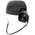 Passenger Side Mirror, Power, Heated, Manual Folding, Textured Black, No Signal Light, No Memory, No Puddle Light, No Auto-Dimming, No Blind Spot Feature
