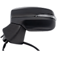 Driver Side Mirror, Power Adjust, Heated, Manual Folding, Paintable, In-housing Signal Light, No Memory, No Puddle Light, No Auto-Dim, With Blind Spot Detection in Glass