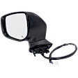 Driver Side Mirror, Power Adjust, Heated, Manual Folding, Paintable, In-housing Signal Light, No Memory, No Puddle Light, No Auto-Dim, With Blind Spot Detection in Glass