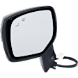Driver Side Mirror, Power Adjust, Heated, Manual Folding, Paintable, No Signal Light, No Memory, No Puddle Light, No Auto-Dim, With Blind Spot Detection in Glass