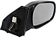 Passenger Side Mirror, Power Adjust, Manual Folding, Heated, Textured Black, No Signal Light, No Memory, No Puddle Light, No Auto-Dimming, No Blind Spot Feature
