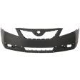 Front Primed Bumper Cover, SE Model, USA Built Vehicles, With Emblem Provision and Spoiler Holes, With Fog Light Holes, Without Parking Aid Sensor Holes