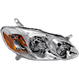 Passenger Side Headlight, with Bulb, Halogen, Clear Lens, S Model