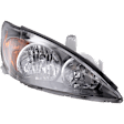 2002-2004 Toyota Camry - Passenger Side Headlight, with Bulb, Halogen, Clear Lens, SE Model