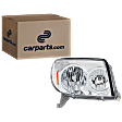 Passenger Side Headlight, without Bulb, Halogen, Clear lens