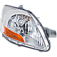 Passenger Side Headlight, without Bulb, Halogen, without Sport Package Base Model, Sedan