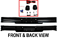 20000 Step Bumper, Painted Black Face Bar Only; Without pad provision Without mounting bracket(s)