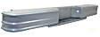 20002 Step Bumper, Powdercoated Silver Face Bar Only; Without pad provision Without mounting bracket(s)