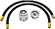 1113 Oil Filter Relocation Kit - Polished, Aluminum, Single oil filter, Direct Fit