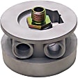 1322 Oil Filter Adapter - Natural, Aluminum, Direct Fit