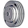 9608 Crankshaft Pulley - Chrome, Steel, Triple groove, Direct Fit, Sold Individually