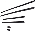 Front, Driver and Passenger Side Door Molding and Beltlines, Black
