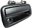 Front, Passenger Side Textured Black Exterior Door Handle, With Key Hole